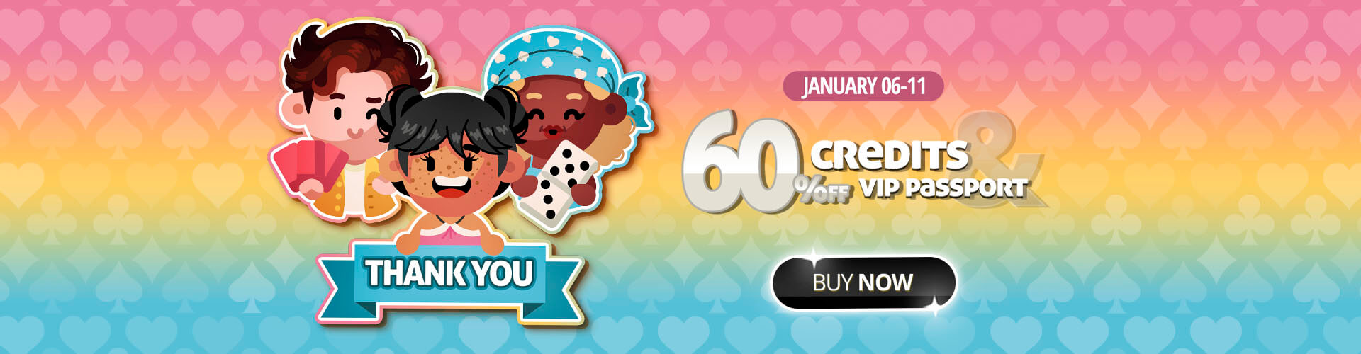 It?s our way to say thanks: enjoy 60% off everything in GameVelvet!?