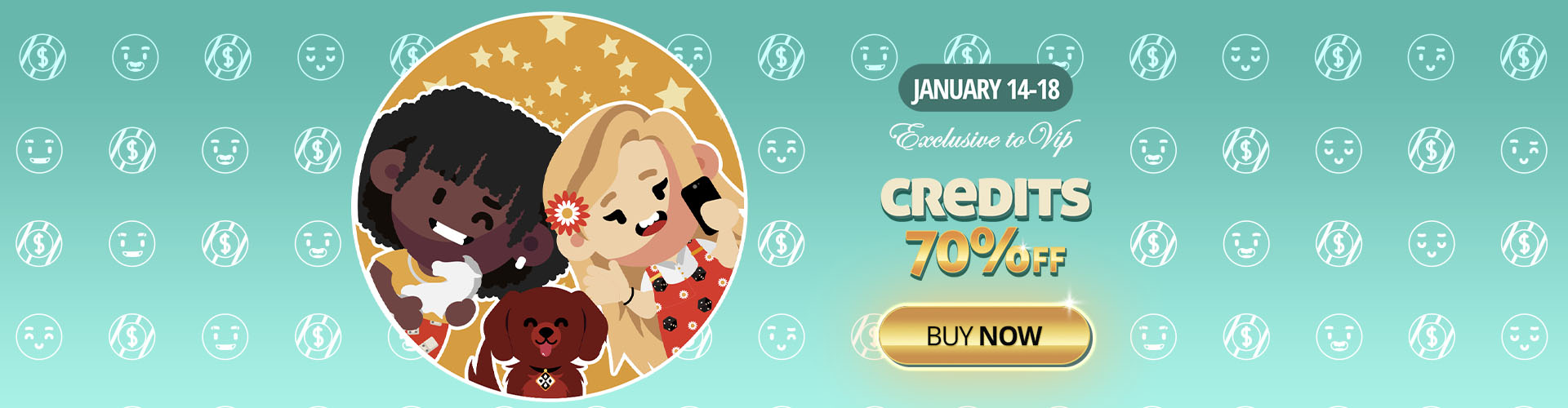 70% OFF on CREDITS for VIPs only! ?